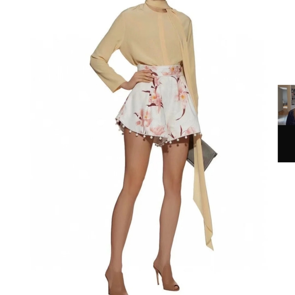 $500 Zimmermann corsage bauble floral shorts